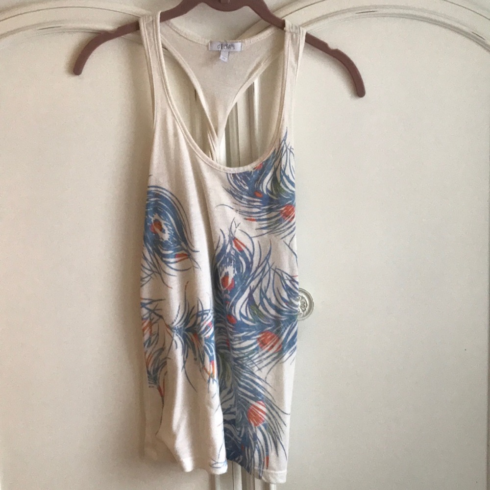 Patterned Delia’s tank with twisted back